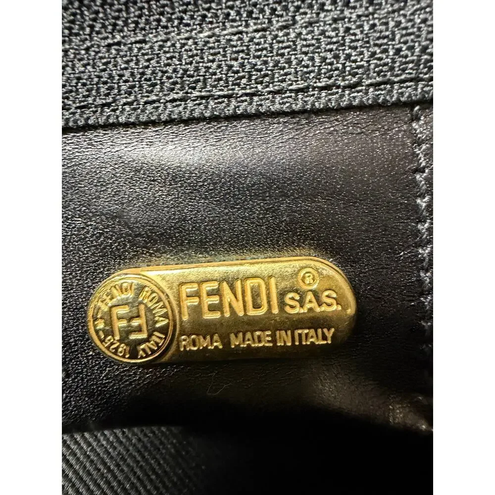 Fendi Messenger Bag AUTHENTIC Black Shoulder Crossbody Nylon EXCELLENT Condit
